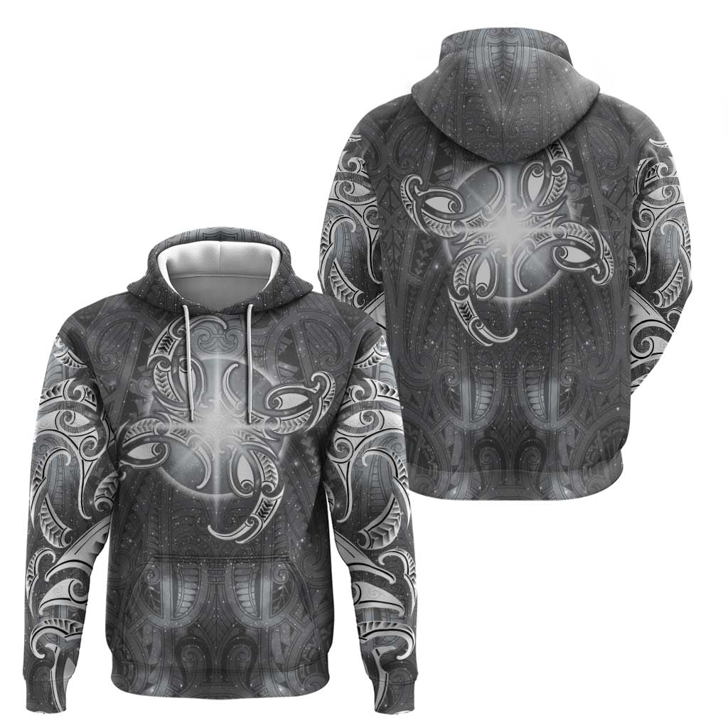 New Zealand Matariki Ururangi Zip Hoodie Maori Moko Grey Galaxy LT05 - Polynesian Pride