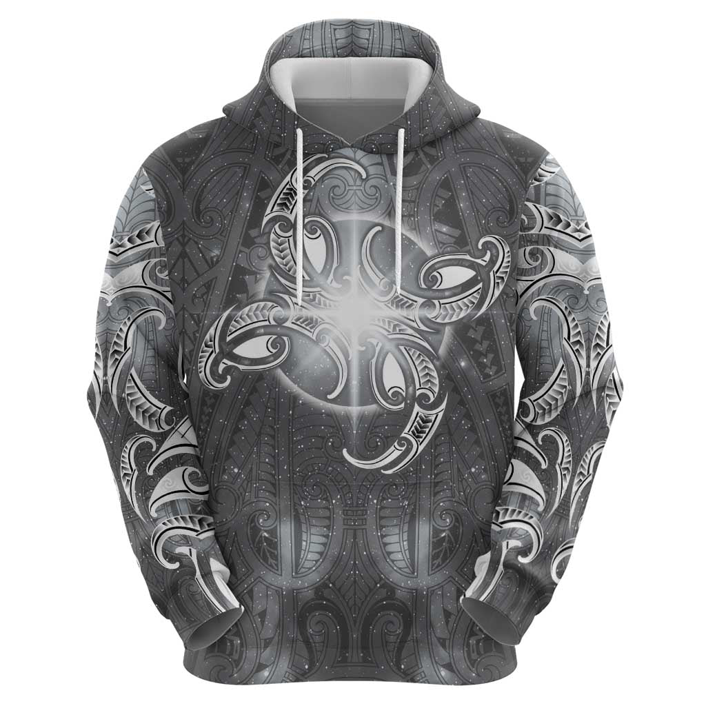 New Zealand Matariki Ururangi Zip Hoodie Maori Moko Grey Galaxy LT05 - Polynesian Pride