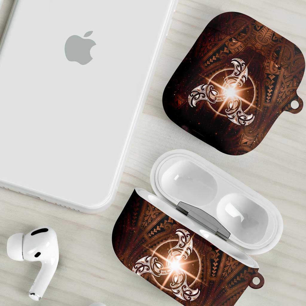 New Zealand Matariki Tupuanuku AirPods Case Maori Moko Brown Galaxy LT05 - Polynesian Pride