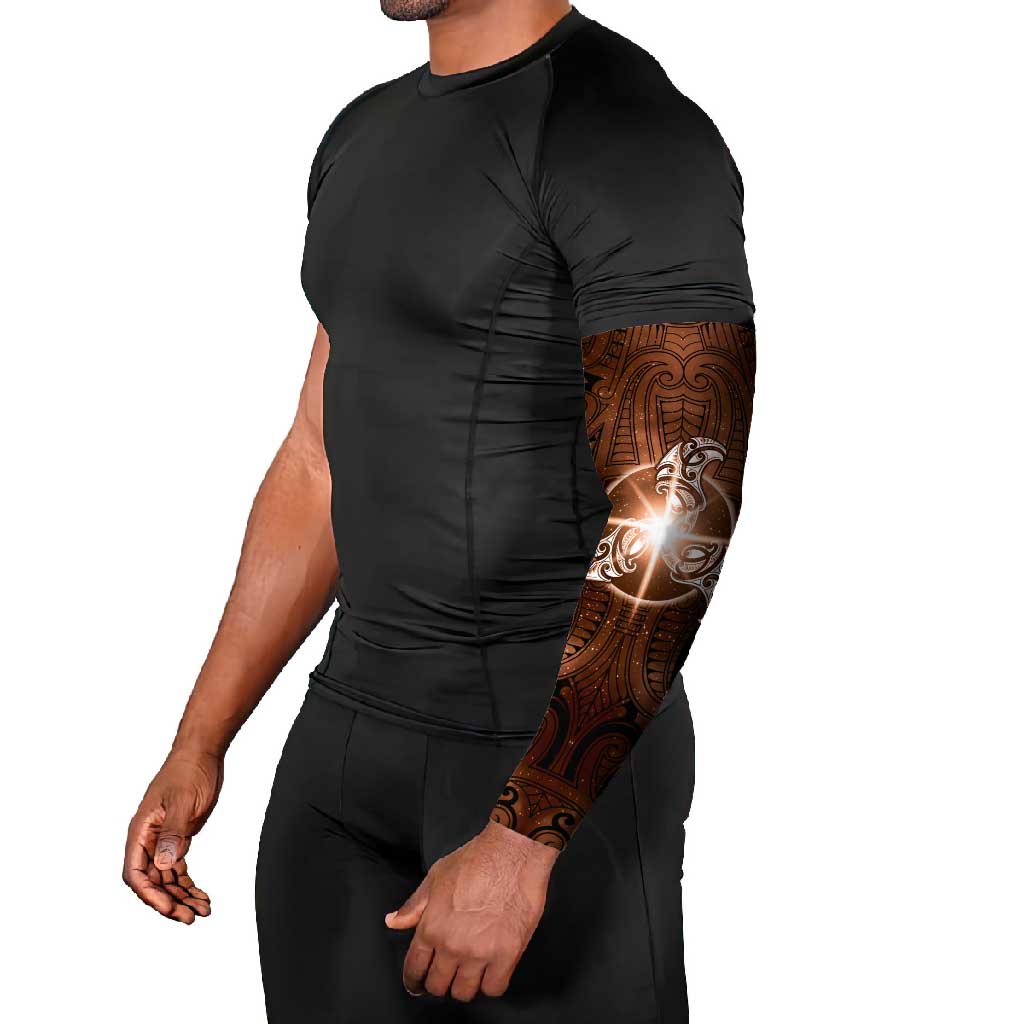 New Zealand Matariki Tupuanuku Arm Sleeves Maori Moko Brown Galaxy LT05 - Polynesian Pride