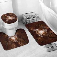 New Zealand Matariki Tupuanuku Bathroom Set Maori Moko Brown Galaxy