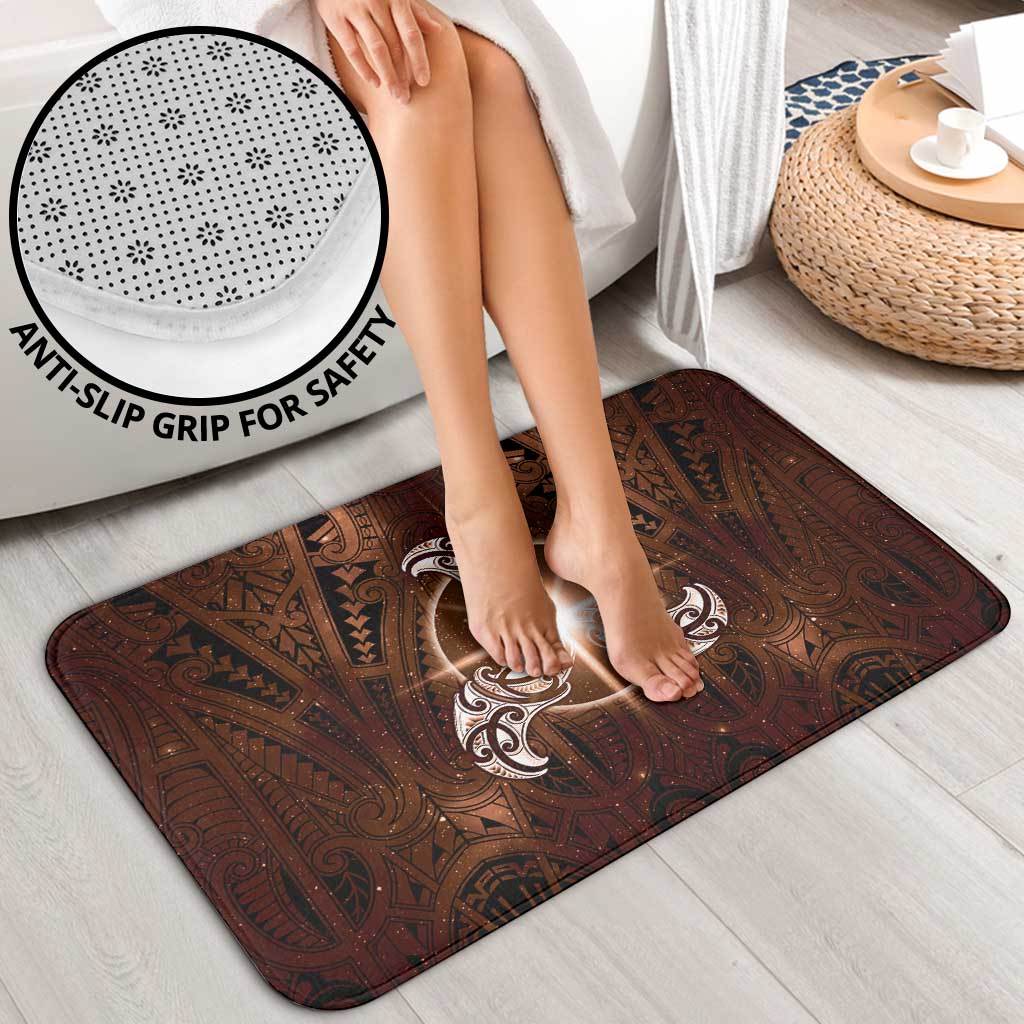 New Zealand Matariki Tupuanuku Bathroom Set Maori Moko Brown Galaxy