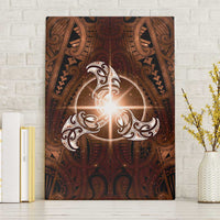 New Zealand Matariki Tupuanuku Canvas Wall Art Maori Moko Brown Galaxy LT05 Without Frame Brown - Polynesian Pride