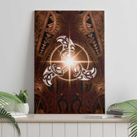 New Zealand Matariki Tupuanuku Canvas Wall Art Maori Moko Brown Galaxy LT05 - Polynesian Pride