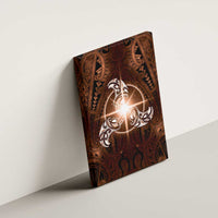 New Zealand Matariki Tupuanuku Canvas Wall Art Maori Moko Brown Galaxy LT05 - Polynesian Pride