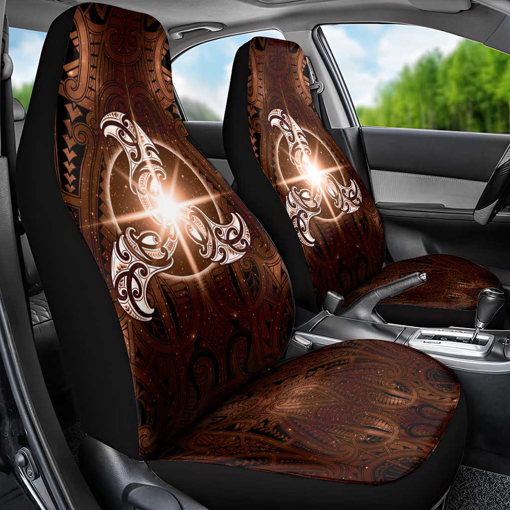 New Zealand Matariki Tupuanuku Car Seat Cover Maori Moko Brown Galaxy LT05 - Polynesian Pride