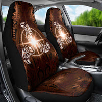 New Zealand Matariki Tupuanuku Car Seat Cover Maori Moko Brown Galaxy LT05 - Polynesian Pride