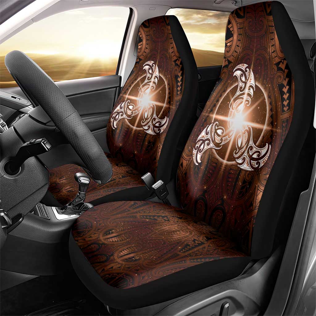 New Zealand Matariki Tupuanuku Car Seat Cover Maori Moko Brown Galaxy LT05 - Polynesian Pride