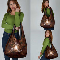 New Zealand Matariki Tupuanuku Grocery Bag Maori Moko Brown Galaxy LT05 - Polynesian Pride