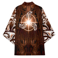 New Zealand Matariki Tupuanuku Kimono Maori Moko Brown Galaxy LT05 - Polynesian Pride