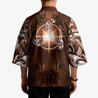 New Zealand Matariki Tupuanuku Kimono Maori Moko Brown Galaxy LT05 - Polynesian Pride