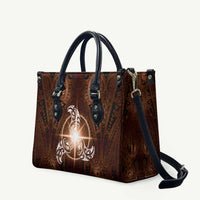 New Zealand Matariki Tupuanuku Leather Bag Maori Moko Brown Galaxy LT05 Brown - Polynesian Pride