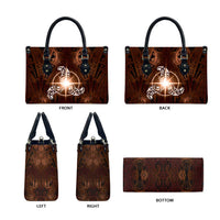 New Zealand Matariki Tupuanuku Leather Bag Maori Moko Brown Galaxy LT05 - Polynesian Pride