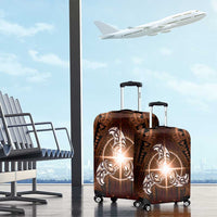 New Zealand Matariki Tupuanuku Luggage Cover Maori Moko Brown Galaxy LT05 - Polynesian Pride