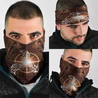 New Zealand Matariki Tupuanuku Neck Gaiter Maori Moko Brown Galaxy LT05 - Polynesian Pride