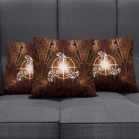 New Zealand Matariki Tupuanuku Pillow Cover Maori Moko Brown Galaxy LT05 - Polynesian Pride