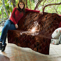 New Zealand Matariki Tupuanuku Quilt Maori Moko Brown Galaxy LT05 - Polynesian Pride