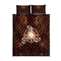 New Zealand Matariki Tupuanuku Quilt Bed Set Maori Moko Brown Galaxy LT05 - Polynesian Pride