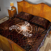 New Zealand Matariki Tupuanuku Quilt Bed Set Maori Moko Brown Galaxy LT05 - Polynesian Pride