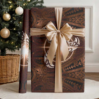 New Zealand Matariki Tupuanuku Wrapping Paper Maori Moko Brown Galaxy LT05 - Polynesian Pride