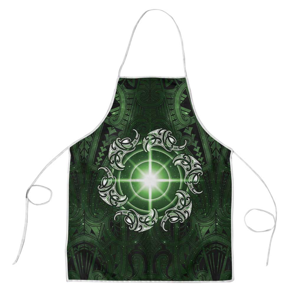 New Zealand Matariki Tupuarangi Apron Maori Moko Green Galaxy