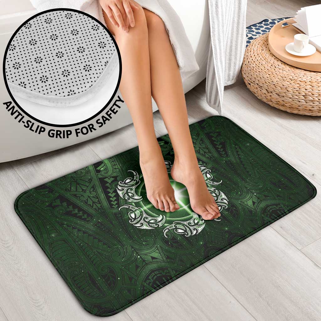 New Zealand Matariki Tupuarangi Bathroom Set Maori Moko Green Galaxy