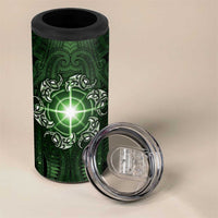 New Zealand Matariki Tupuarangi 4 in 1 Can Cooler Tumbler Maori Moko Green Galaxy LT05 - Polynesian Pride