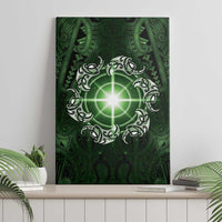 New Zealand Matariki Tupuarangi Canvas Wall Art Maori Moko Green Galaxy LT05 - Polynesian Pride