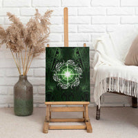 New Zealand Matariki Tupuarangi Canvas Wall Art Maori Moko Green Galaxy LT05 - Polynesian Pride