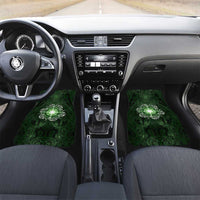 New Zealand Matariki Tupuarangi Car Mats Maori Moko Green Galaxy LT05 Set 2pcs - Front Green - Polynesian Pride