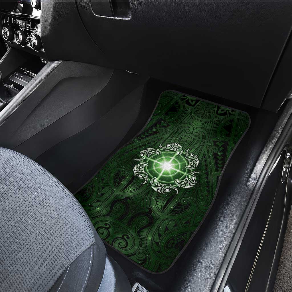 New Zealand Matariki Tupuarangi Car Mats Maori Moko Green Galaxy LT05 - Polynesian Pride