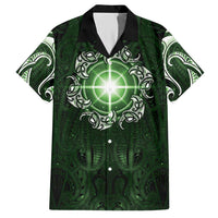 New Zealand Matariki Tupuarangi Hawaiian Shirt Maori Moko Green Galaxy LT05 Green - Polynesian Pride