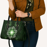 New Zealand Matariki Tupuarangi Leather Bag Maori Moko Green Galaxy LT05 - Polynesian Pride
