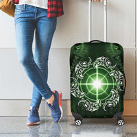 New Zealand Matariki Tupuarangi Luggage Cover Maori Moko Green Galaxy LT05 - Polynesian Pride