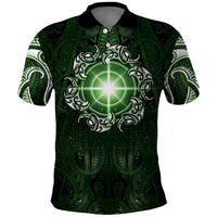 New Zealand Matariki Tupuarangi Polo Shirt Maori Moko Green Galaxy LT05 Green - Polynesian Pride