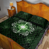 New Zealand Matariki Tupuarangi Quilt Bed Set Maori Moko Green Galaxy LT05 - Polynesian Pride