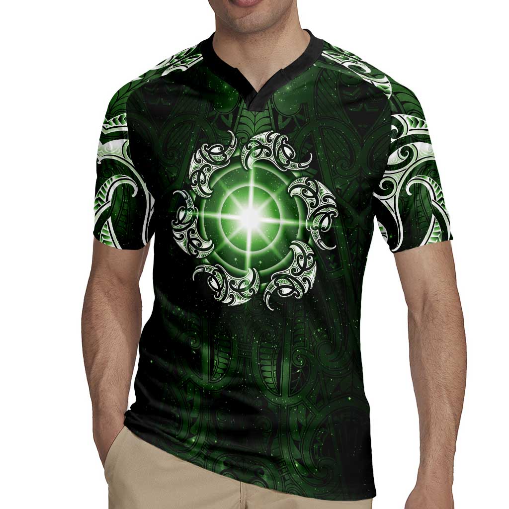 New Zealand Matariki Tupuarangi Rugby Jersey Maori Moko Green Galaxy