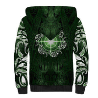 New Zealand Matariki Tupuarangi Sherpa Hoodie Maori Moko Green Galaxy