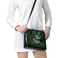 New Zealand Matariki Tupuarangi Shoulder Handbag Maori Moko Green Galaxy LT05 - Polynesian Pride