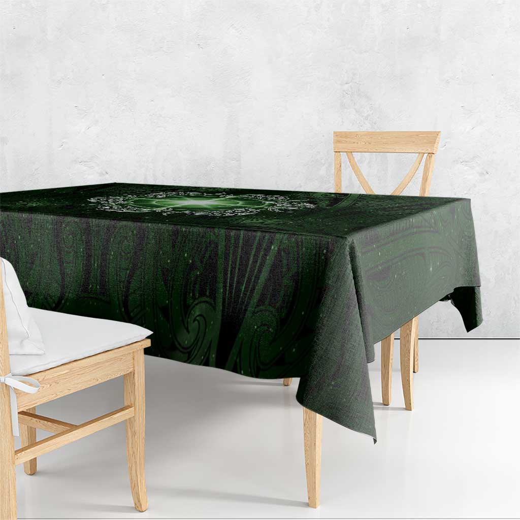 New Zealand Matariki Tupuarangi Tablecloth Maori Moko Green Galaxy