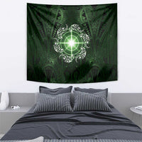 New Zealand Matariki Tupuarangi Tapestry Maori Moko Green Galaxy LT05 - Polynesian Pride