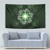 New Zealand Matariki Tupuarangi Tapestry Maori Moko Green Galaxy LT05 - Polynesian Pride
