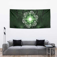 New Zealand Matariki Tupuarangi Tapestry Maori Moko Green Galaxy LT05 - Polynesian Pride