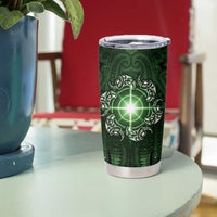 New Zealand Matariki Tupuarangi Tumbler Cup Maori Moko Green Galaxy LT05 - Polynesian Pride