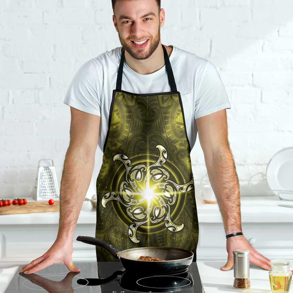 New Zealand Matariki Hiwaiterangi Apron Maori Moko Yellow Galaxy LT05 - Polynesian Pride