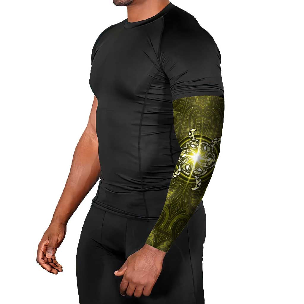 New Zealand Matariki Hiwaiterangi Arm Sleeves Maori Moko Yellow Galaxy LT05 - Polynesian Pride