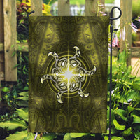 New Zealand Matariki Hiwaiterangi Garden Flag Maori Moko Yellow Galaxy LT05 Garden Flag Yellow - Polynesian Pride