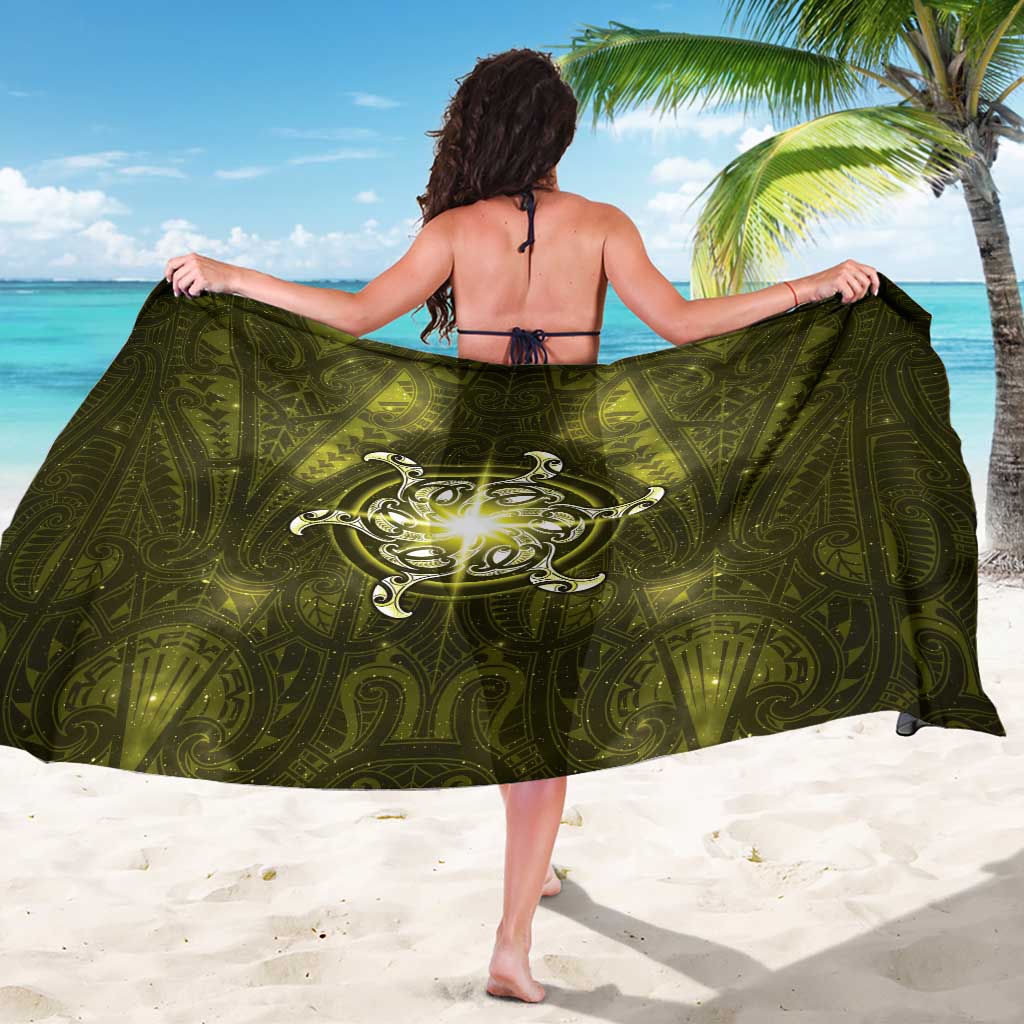 New Zealand Matariki Hiwaiterangi Sarong Maori Moko Yellow Galaxy LT05 - Polynesian Pride