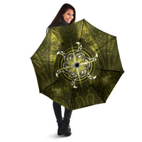 New Zealand Matariki Hiwaiterangi Umbrella Maori Moko Yellow Galaxy LT05 - Polynesian Pride