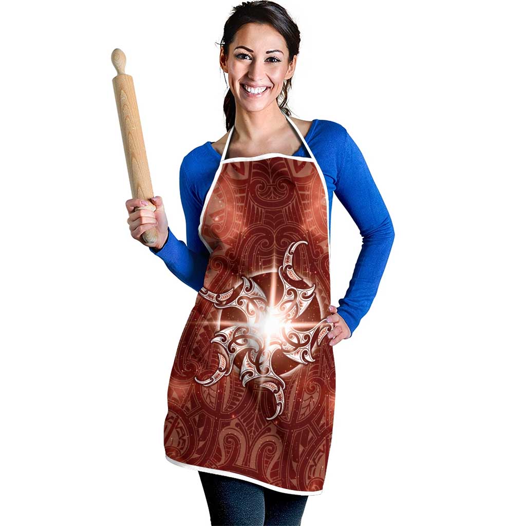 New Zealand Matariki Pohutukawa Apron Maori Moko Red Galaxy